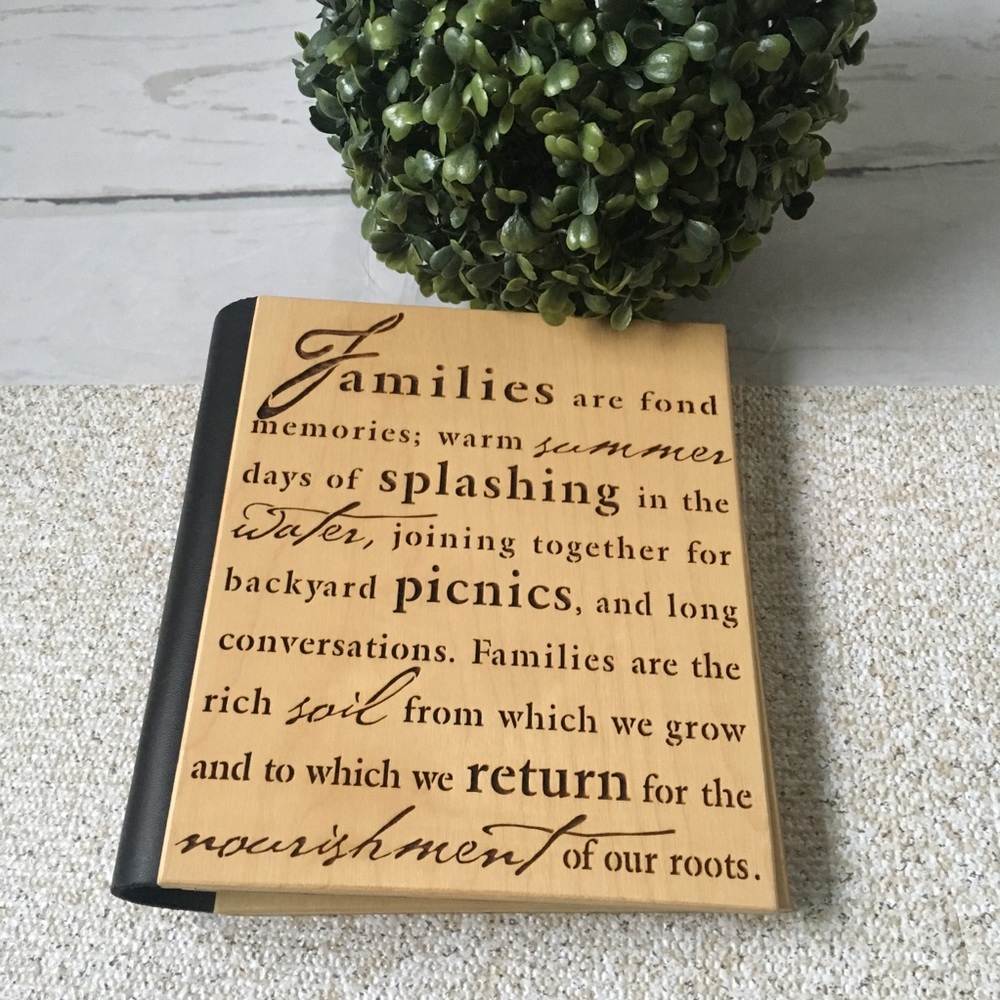 Family Photo Album Hand Crafted Laser Craft Families  Summer Days Quote